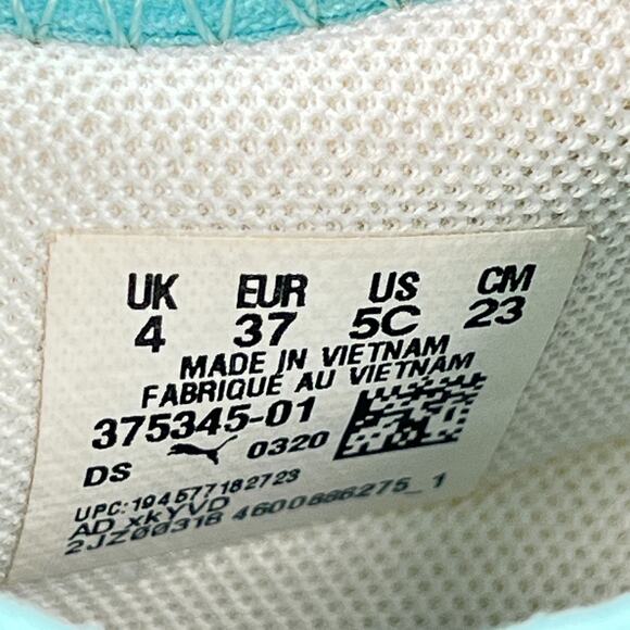 Puma Pacer Next Excel Light Blue Teal Running Shoes Tie Dye 37534501 Youth Sz 5C - Picture 9 of 10